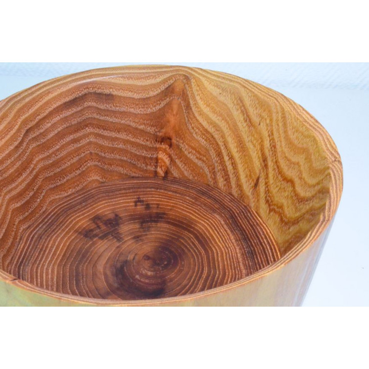 Bonbonnière robuste tournée dans du bois de robinier faux-acacia
