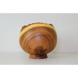 bol en robinier faux-acacia, avec écorce apparente et veinage prononcé