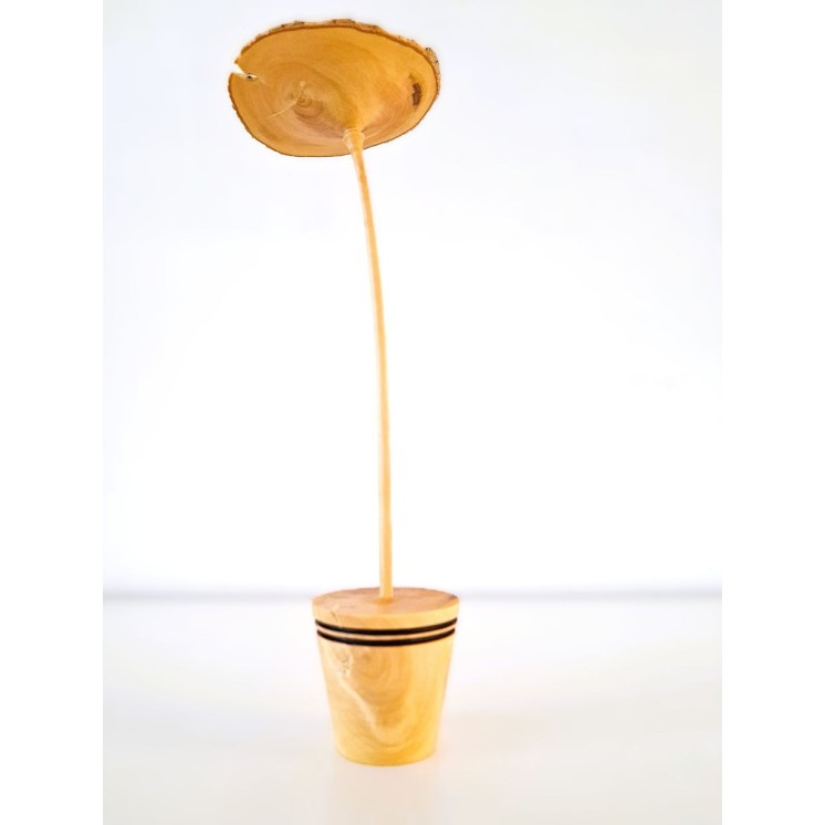 Fleur en buis | Pièce unique tournée à la main