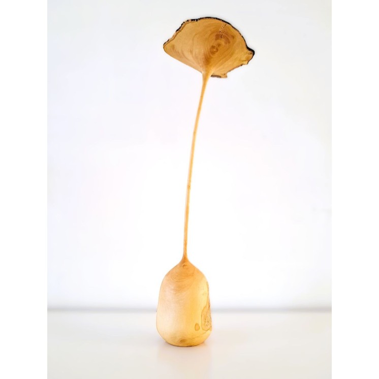 Fleur en buis | Pièce unique tournée à la main