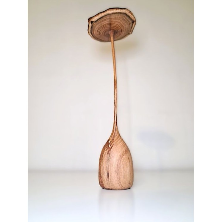 Fleur en bois de robinier faux-acacia | Pièce unique tournée à la main