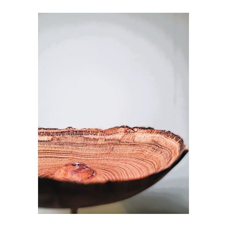 Fleur en bois de robinier faux-acacia | Pièce unique tournée à la main