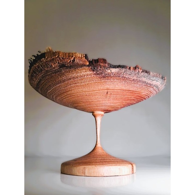 Fleur en bois de robinier faux-acacia | Pièce unique tournée à la main