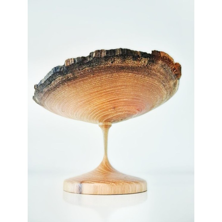Fleur en bois de robinier faux-acacia | Pièce unique tournée à la main