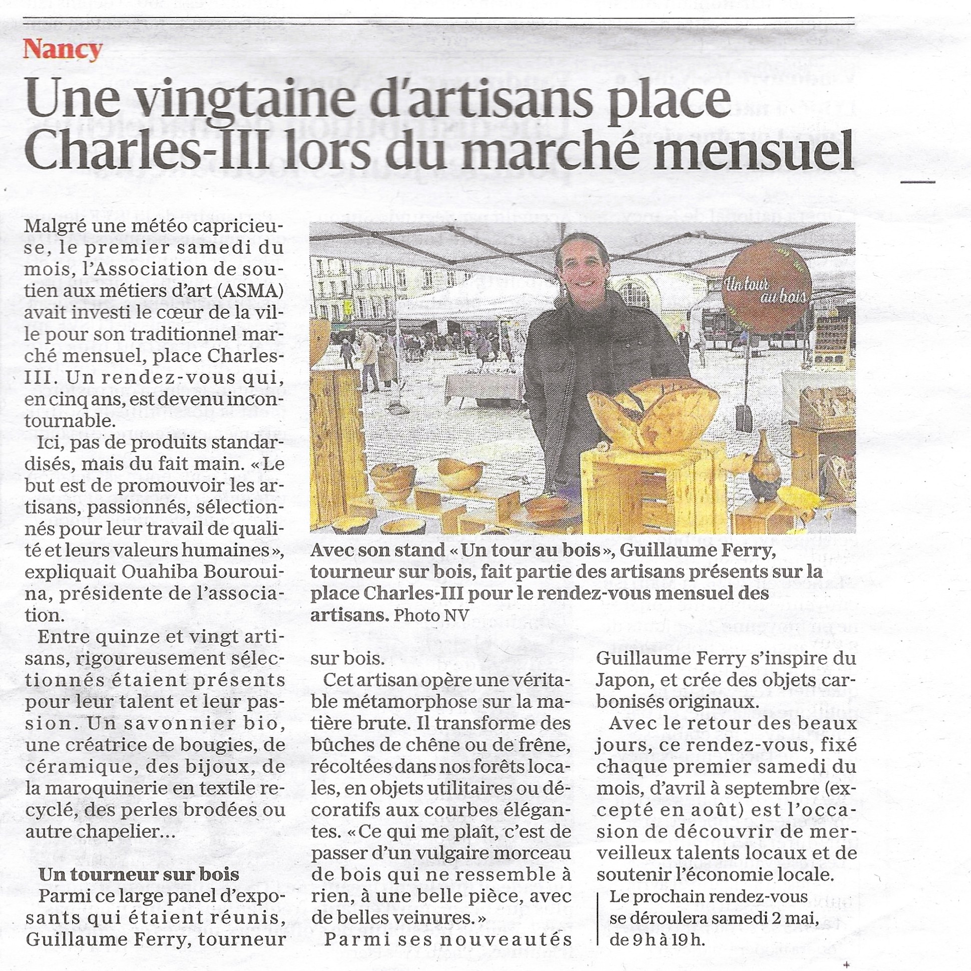 Article paru dans le journal L'Est Républicain