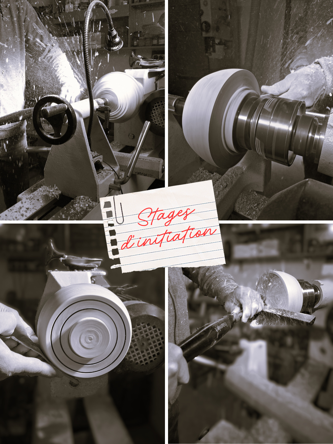 Atelier d'initiation et expérience au tournage sur bois